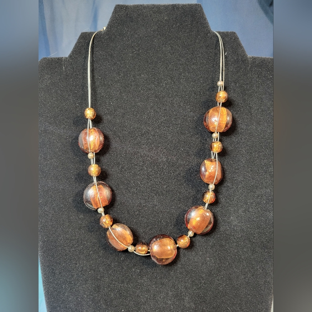 Acrylic Amber Beaded Set